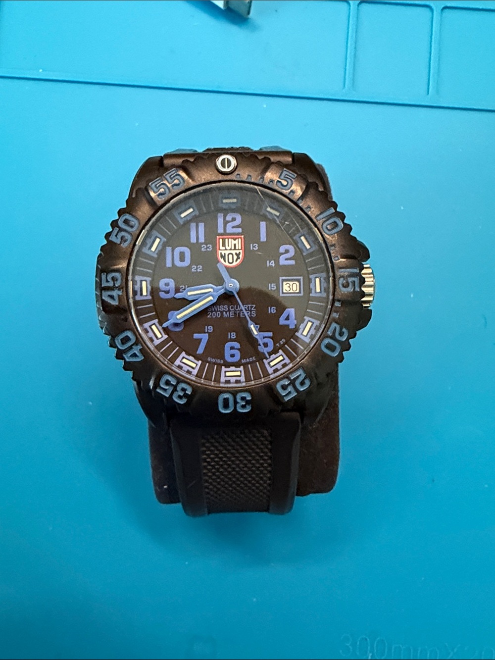 Luminox Men’s Black and Blue Tactical Dive Watch 3050